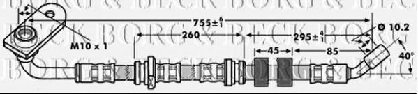 Тормозной шланг BORG & BECK BBH7209