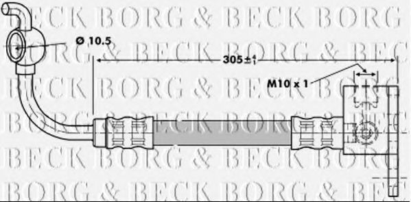 Тормозной шланг BORG & BECK BBH6809
