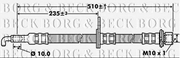 Тормозной шланг BORG & BECK BBH7418