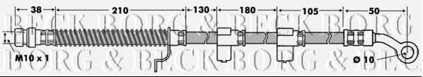 Тормозной шланг BORG & BECK BBH7456