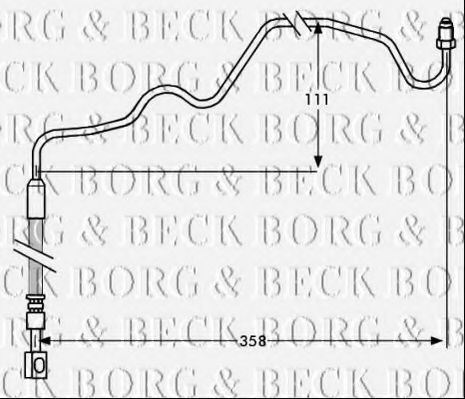 Тормозной шланг BORG & BECK BBH7533