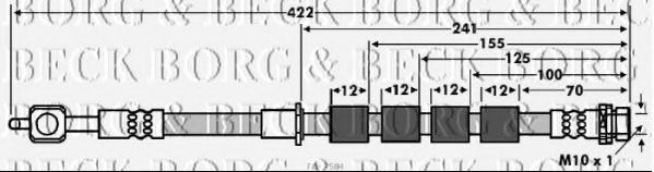 Тормозной шланг BORG & BECK BBH7584