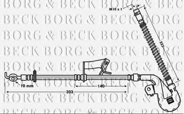 Тормозной шланг BORG & BECK BBH7763