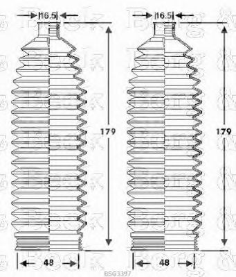 Пыльник, рулевое управление BORG & BECK BSG3397