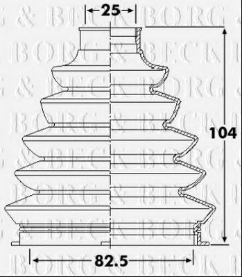 Пыльник, приводной вал BORG & BECK BCB6250