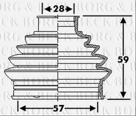 Пыльник, приводной вал BORG & BECK BCB6274