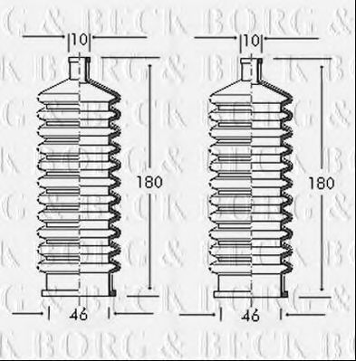 Пыльник, рулевое управление BORG & BECK BSG3008