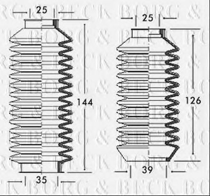 Пыльник, рулевое управление BORG & BECK BSG3074