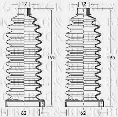 Пыльник, рулевое управление BORG & BECK BSG3104