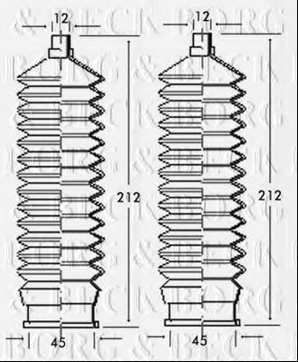 Пыльник, рулевое управление BORG & BECK BSG3139