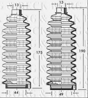 Пыльник, рулевое управление BORG & BECK BSG3186