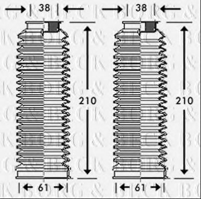 Пыльник, рулевое управление BORG & BECK BSG3217