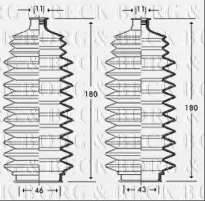 Пыльник, рулевое управление BORG & BECK BSG3246