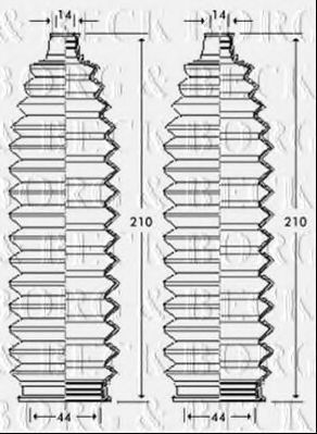 Пыльник, рулевое управление BORG & BECK BSG3256
