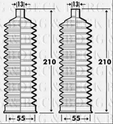 Пыльник, рулевое управление BORG & BECK BSG3293