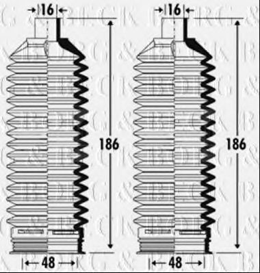 Пыльник, рулевое управление BORG & BECK BSG3318