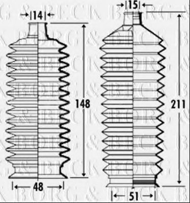 Пыльник, рулевое управление BORG & BECK BSG3330