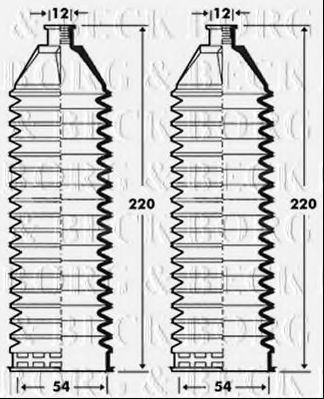 Пыльник, рулевое управление BORG & BECK BSG3340