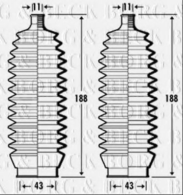 Пыльник, рулевое управление BORG & BECK BSG3342