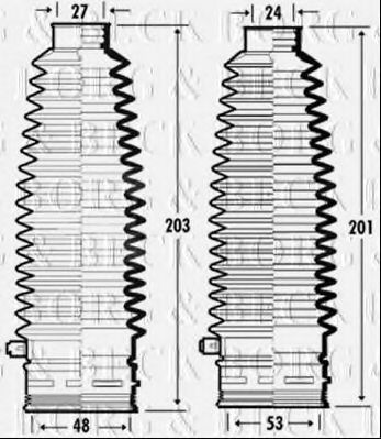 Пыльник, рулевое управление BORG & BECK BSG3357