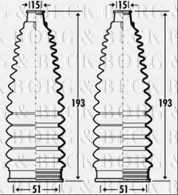 Пыльник, рулевое управление BORG & BECK BSG3370