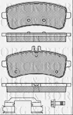 Комплект тормозных колодок, дисковый тормоз BORG & BECK BBP2457