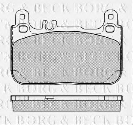 Комплект тормозных колодок, дисковый тормоз BORG & BECK BBP2461