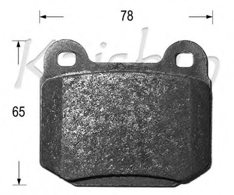 Комплект тормозных колодок, дисковый тормоз KAISHIN D10125