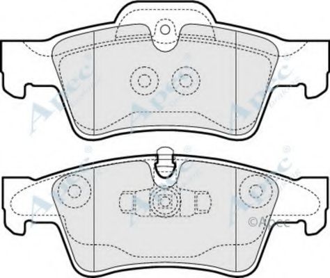 Комплект тормозных колодок, дисковый тормоз APEC braking PAD1440