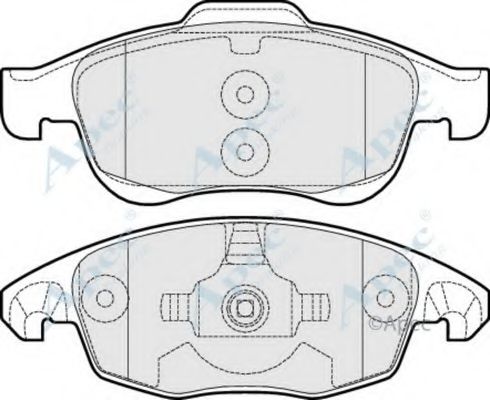 Комплект тормозных колодок, дисковый тормоз APEC braking PAD1525