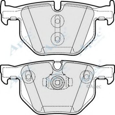 Комплект тормозных колодок, дисковый тормоз APEC braking PAD1643