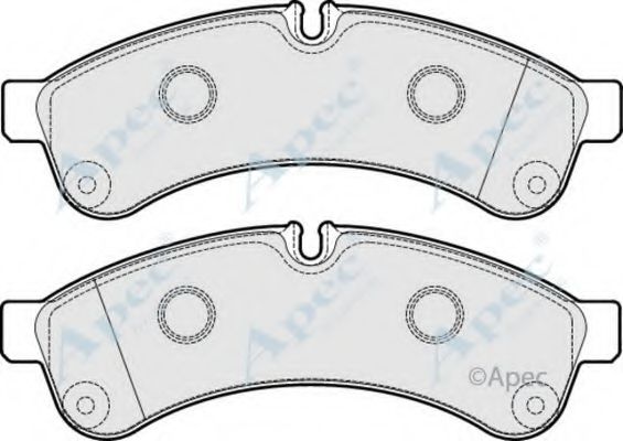 Комплект тормозных колодок, дисковый тормоз APEC braking PAD1645