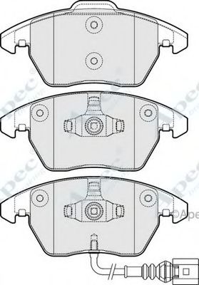 Комплект тормозных колодок, дисковый тормоз APEC braking PAD1731