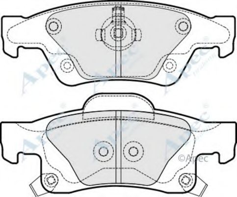 Комплект тормозных колодок, дисковый тормоз APEC braking PAD1800