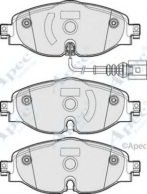 Комплект тормозных колодок, дисковый тормоз APEC braking PAD1902