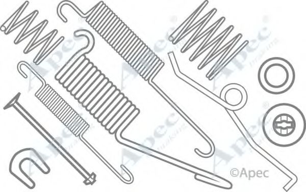 Комплектующие, тормозная колодка APEC braking KIT875