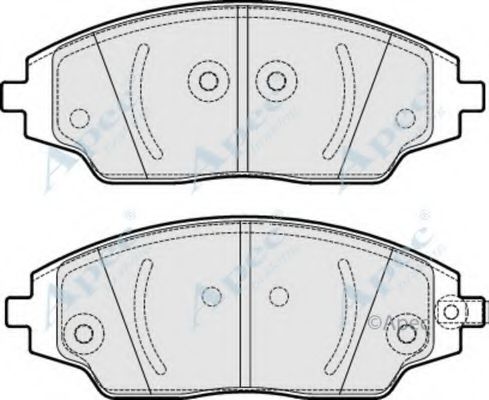 Комплект тормозных колодок, дисковый тормоз APEC braking PAD1941