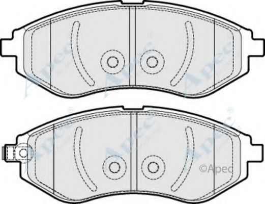 Комплект тормозных колодок, дисковый тормоз APEC braking PAD1984