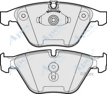 Комплект тормозных колодок, дисковый тормоз APEC braking PAD1991