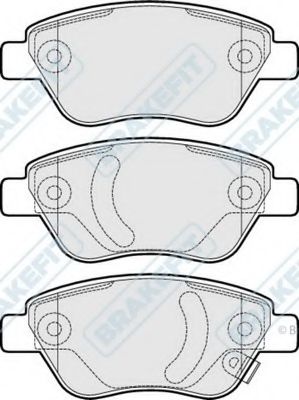 Комплект тормозных колодок, дисковый тормоз APEC braking PD3064