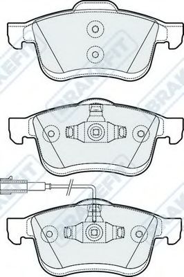 Комплект тормозных колодок, дисковый тормоз APEC braking PD3273