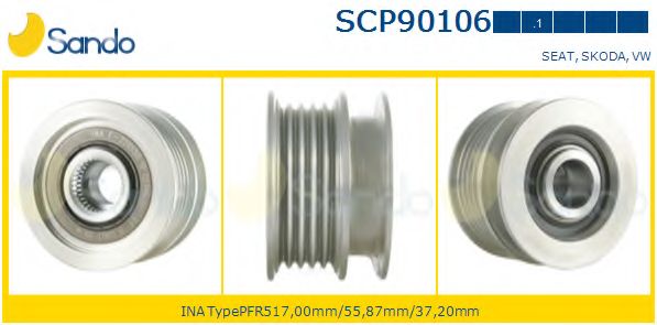 Ременный шкив, генератор SANDO SCP90106.1