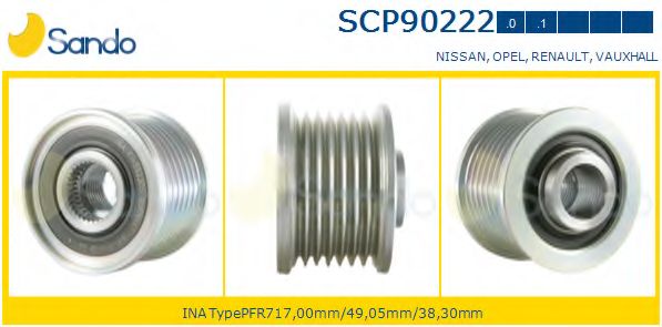 Ременный шкив, генератор SANDO SCP90222.0