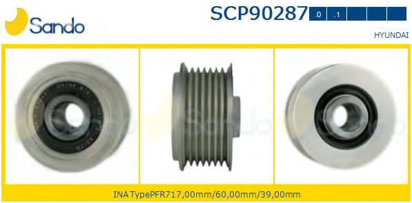 Ременный шкив, генератор SANDO SCP90287.0
