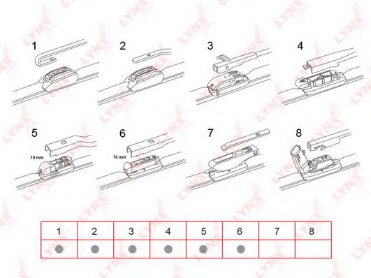 Щетка стеклоочистителя LYNXauto XF350