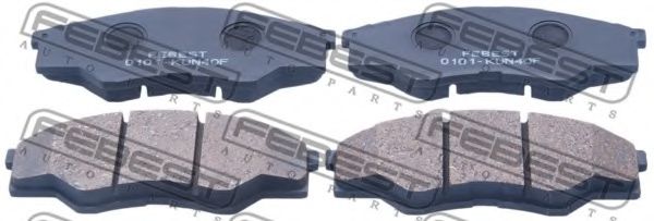 Комплект тормозных колодок, дисковый тормоз FEBEST 0101-KUN40F