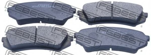 Комплект тормозных колодок, дисковый тормоз FEBEST 0101-UZJ100R