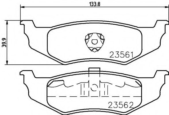 Комплект тормозных колодок, дисковый тормоз COBREQ N-1413