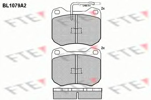 Комплект тормозных колодок, дисковый тормоз FTE BL1079A2