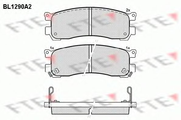 Комплект тормозных колодок, дисковый тормоз FTE BL1290A2